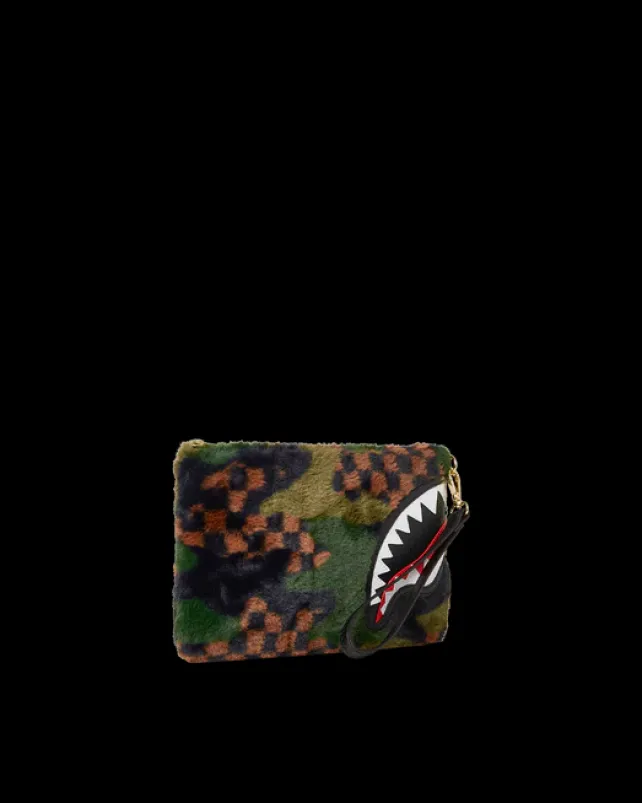 CROSSOVER CLUTCHES>SPRAYGROUND BIG SKY FUR SHARK CROSSOVER CLUTCH