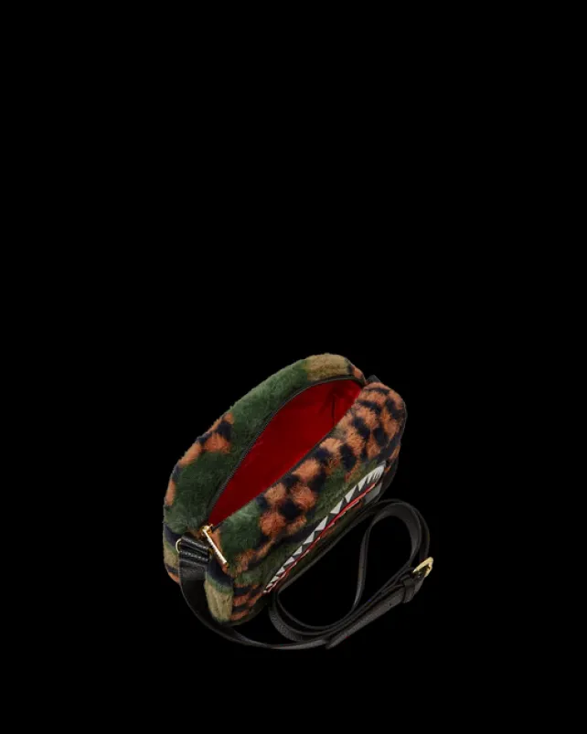 TOILETRIES AKA MONEY BAGS>SPRAYGROUND BIG SKY FUR SHARK MESSENGER BRICK BAG