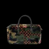 DUFFLES>SPRAYGROUND BIG SKY FUR SHARK MINI DUFFLE