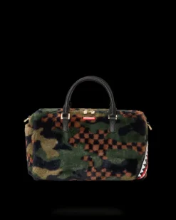 DUFFLES>SPRAYGROUND BIG SKY FUR SHARK MINI DUFFLE