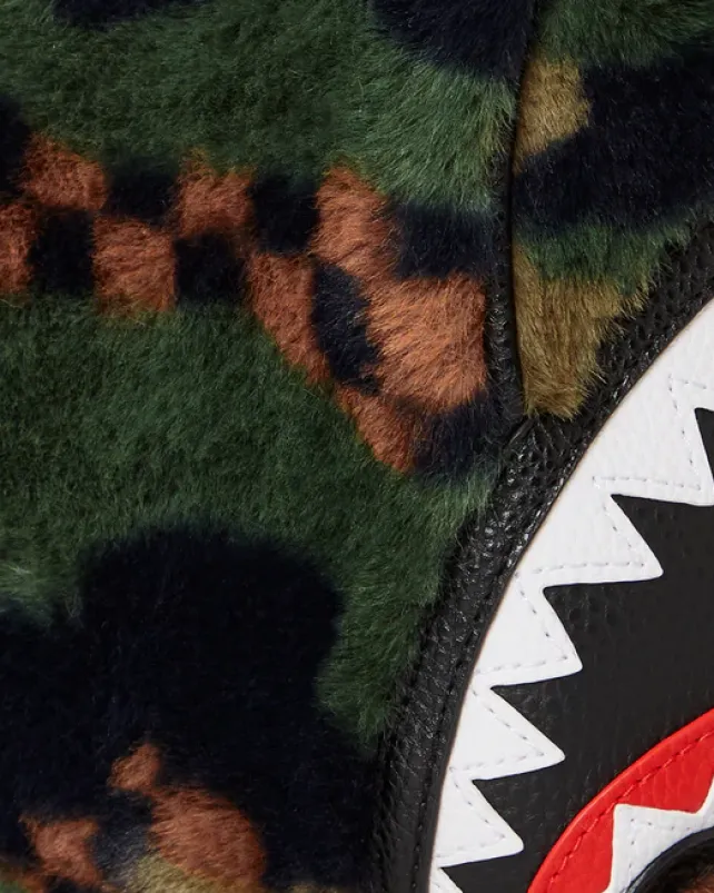 DUFFLES>SPRAYGROUND BIG SKY FUR SHARK MINI DUFFLE