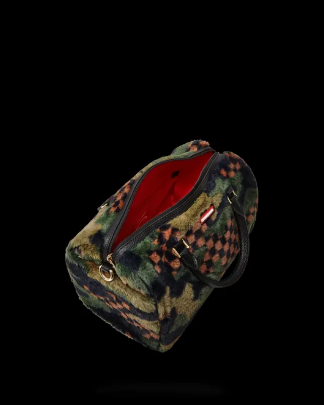 DUFFLES>SPRAYGROUND BIG SKY FUR SHARK MINI DUFFLE