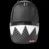 BACKPACKS>SPRAYGROUND BLACK HALF CHECK SHARKS IN PARIS BACKPACK (ONE OF ONE)