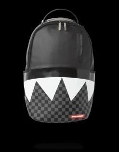 BACKPACKS>SPRAYGROUND BLACK HALF CHECK SHARKS IN PARIS BACKPACK (ONE OF ONE)