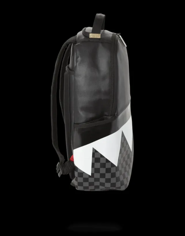 BACKPACKS>SPRAYGROUND BLACK HALF CHECK SHARKS IN PARIS BACKPACK (ONE OF ONE)