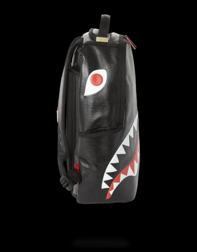 BACKPACKS>SPRAYGROUND BLACK REPTILE SHARK BACKPACK (ONE OF ONE)