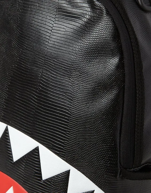 BACKPACKS>SPRAYGROUND BLACK REPTILE SHARK BACKPACK (ONE OF ONE)