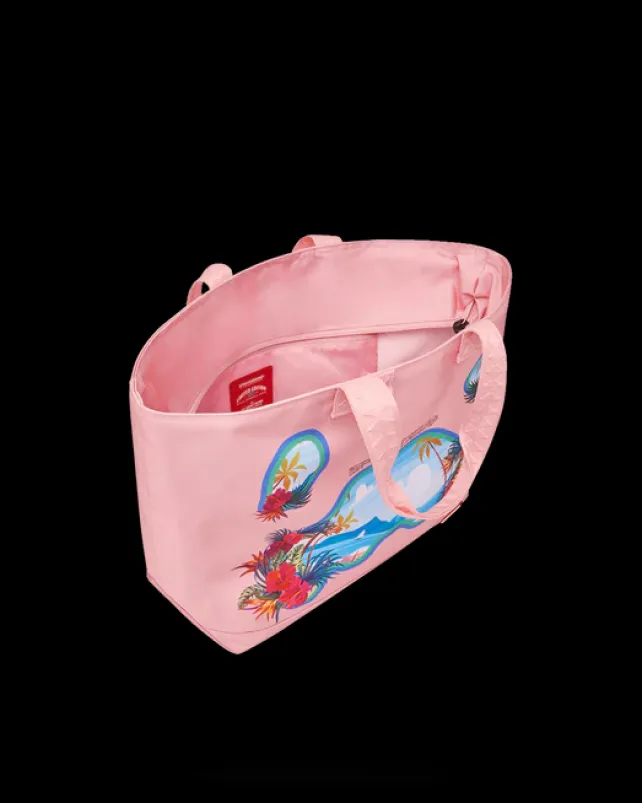 TOTES|BEACH & GYM TOTES>SPRAYGROUND BORA BORA SHARK ISLAND VILLA BEACH TOTE