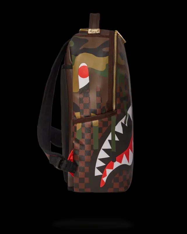 BACKPACKS>SPRAYGROUND CAMO DRIP SHARKS IN PARIS BACKPACK (DLXV)
