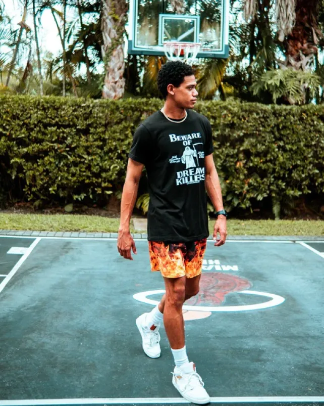 SWIMWEAR>SPRAYGROUND CAMO FIRE SHOTO SWIM TRUNKS