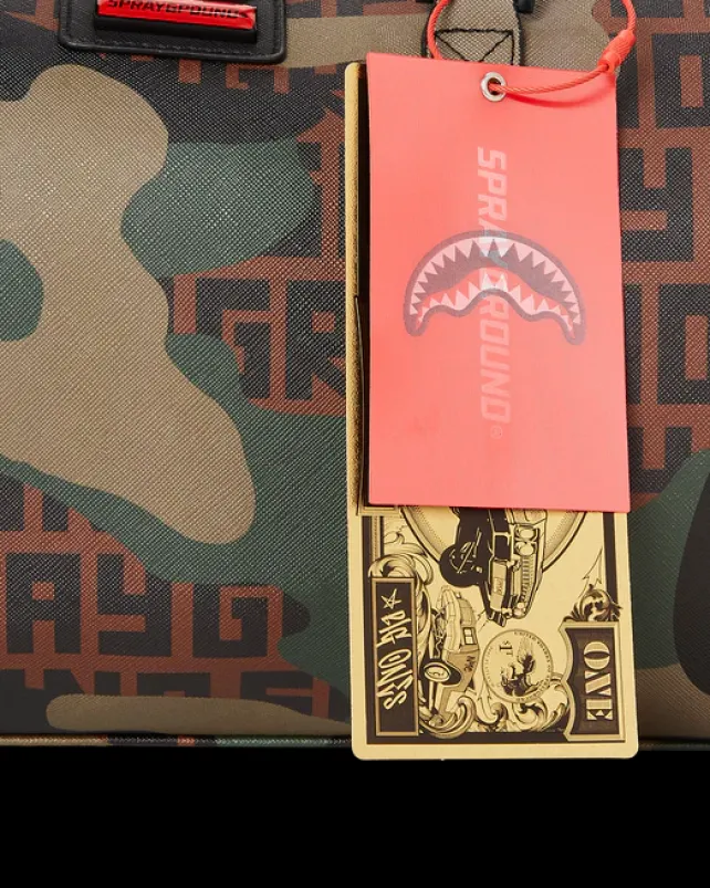 DUFFLES>SPRAYGROUND CAMO INFINITI MINI DUFFLE