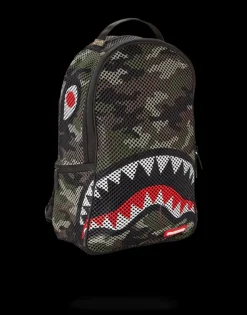 BACKPACKS>SPRAYGROUND CAMO MESH SHARK