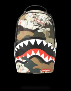 BACKPACKS>SPRAYGROUND CAMO MONEY SHARK