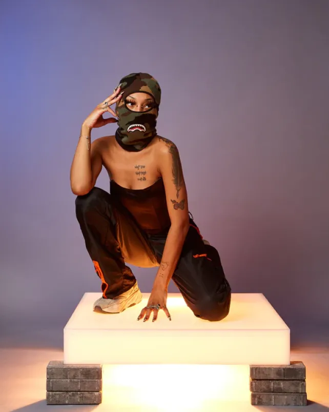 SKI MASKS|COLD WEATHER GEAR>SPRAYGROUND CAMO SHARK SKI MASK