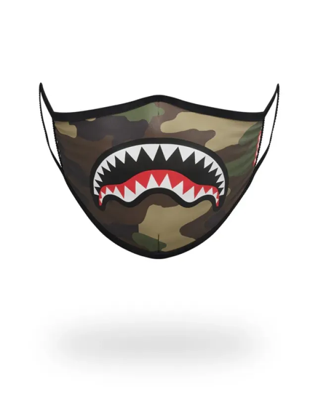 FACE MASKS>SPRAYGROUND CAMO SHARKMOUTH FORM-FITTING MASK