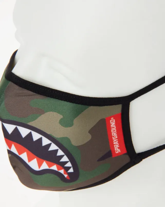 FACE MASKS>SPRAYGROUND CAMO SHARKMOUTH FORM-FITTING MASK