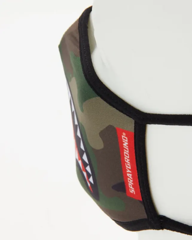 FACE MASKS>SPRAYGROUND CAMO SHARKMOUTH FORM-FITTING MASK