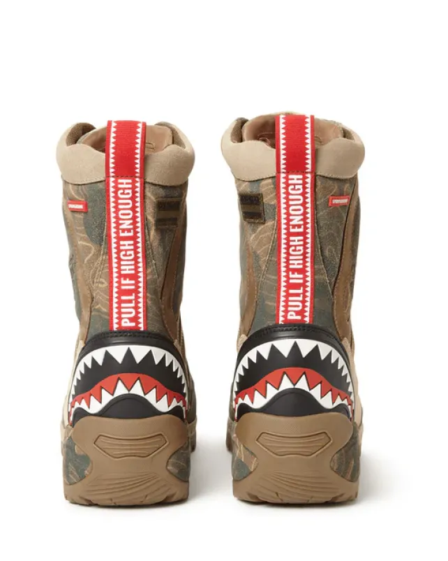 BOOTS>SPRAYGROUND CAMO TERRAIN FUERZA COBRA PARATROOPER BOOTS - MADE IN COLOMBIA NUMBERED 1/280 PAIRS