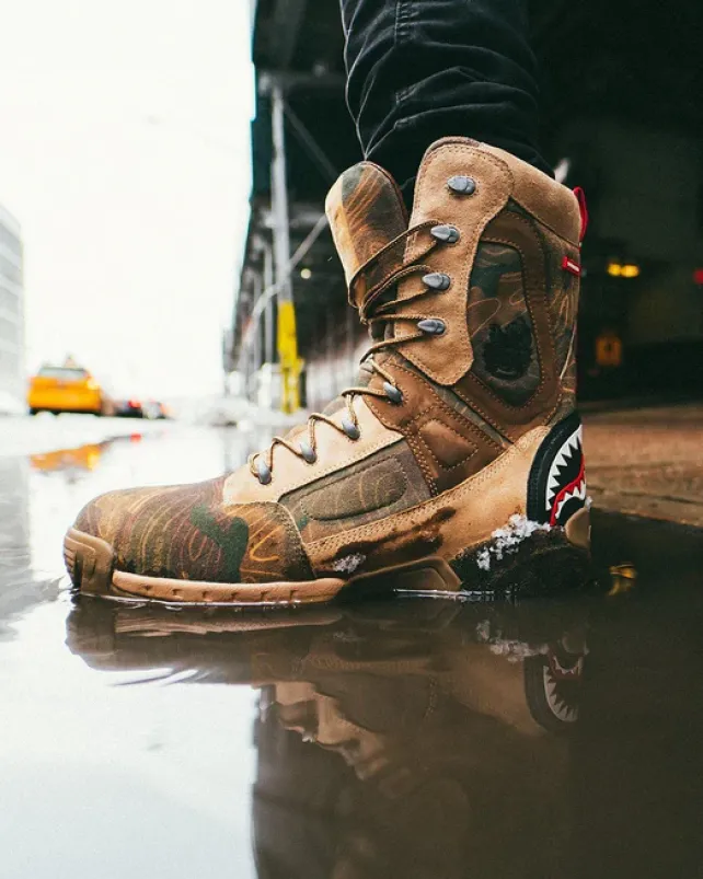 BOOTS>SPRAYGROUND CAMO TERRAIN FUERZA COBRA PARATROOPER BOOTS - MADE IN COLOMBIA NUMBERED 1/280 PAIRS