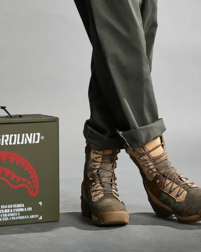 BOOTS>SPRAYGROUND CAMO TERRAIN FUERZA COBRA PARATROOPER BOOTS - MADE IN COLOMBIA NUMBERED 1/280 PAIRS