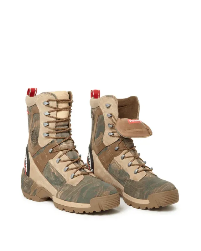BOOTS>SPRAYGROUND CAMO TERRAIN FUERZA COBRA PARATROOPER BOOTS - MADE IN COLOMBIA NUMBERED 1/280 PAIRS