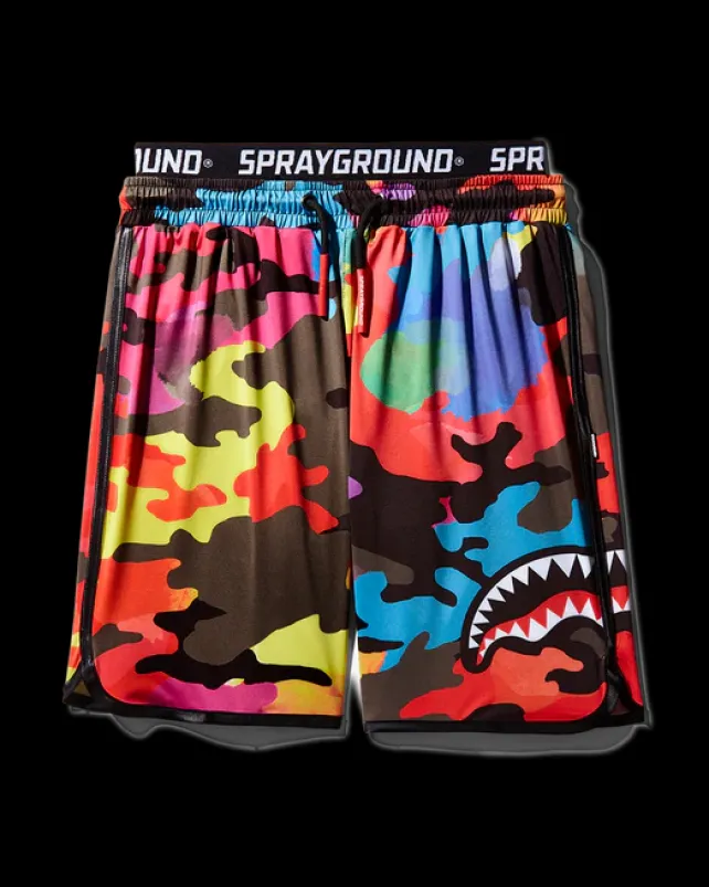 SWIMWEAR>SPRAYGROUND CAMOBURST CORTO SWIM TRUNKS