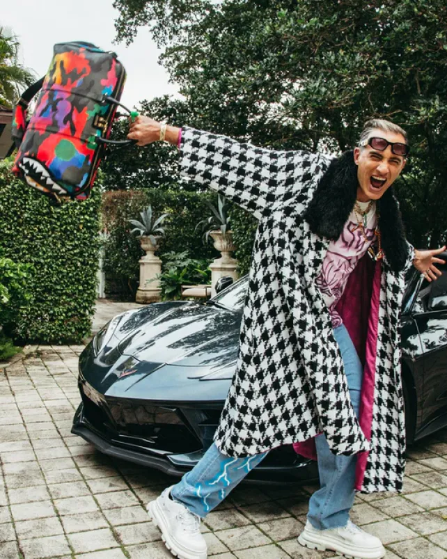 DUFFLES>SPRAYGROUND CAMOBURST EMPEROR DUFFLE