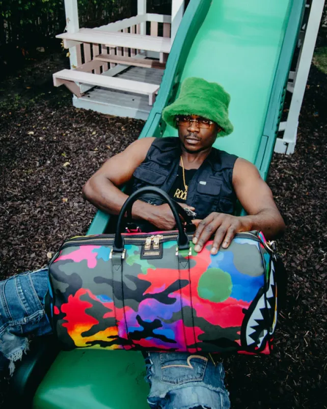 DUFFLES>SPRAYGROUND CAMOBURST EMPEROR DUFFLE
