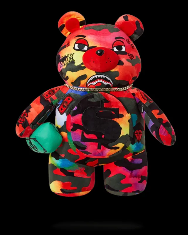 TEDDY BEAR BACKPACKS|BACKPACKS>SPRAYGROUND CAMOBURST MONEYBEAR TEDDYBEAR BACKPACK