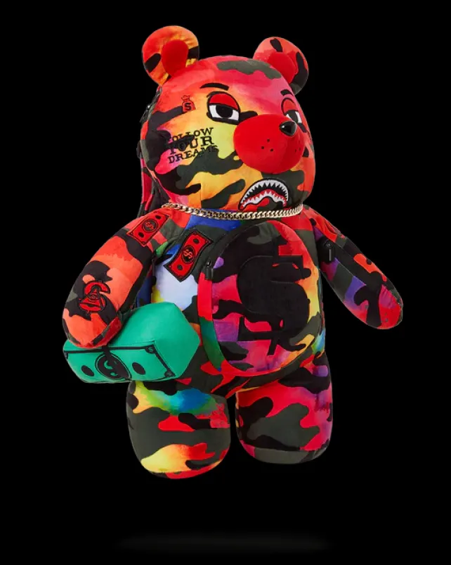 TEDDY BEAR BACKPACKS|BACKPACKS>SPRAYGROUND CAMOBURST MONEYBEAR TEDDYBEAR BACKPACK