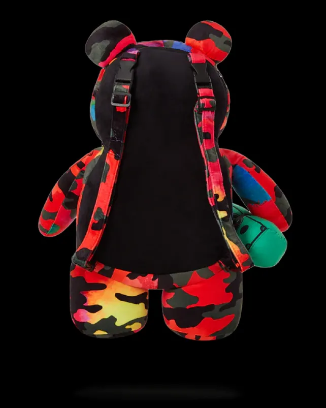 TEDDY BEAR BACKPACKS|BACKPACKS>SPRAYGROUND CAMOBURST MONEYBEAR TEDDYBEAR BACKPACK