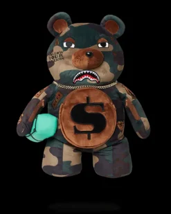 TEDDY BEAR BACKPACKS|BACKPACKS>SPRAYGROUND CAMOCHECK MONEYBEAR TEDDYBEAR BACKPACK