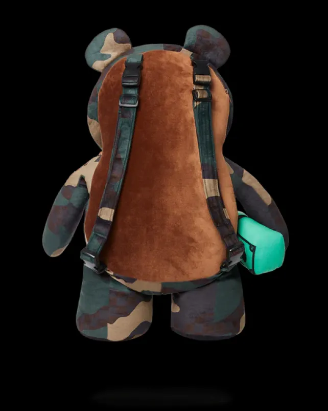TEDDY BEAR BACKPACKS|BACKPACKS>SPRAYGROUND CAMOCHECK MONEYBEAR TEDDYBEAR BACKPACK