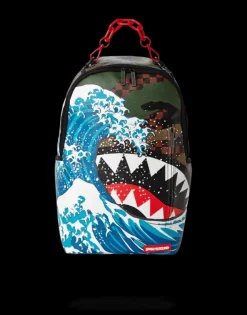 BACKPACKS>SPRAYGROUND CAMOKAWA WAVE SHARK