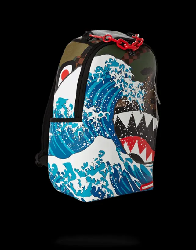 BACKPACKS>SPRAYGROUND CAMOKAWA WAVE SHARK