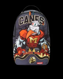 BACKPACKS>SPRAYGROUND CANES MUSCLE UNIVERSITY OF MIAMI BACKPACK (WITH WARREN SAPP)