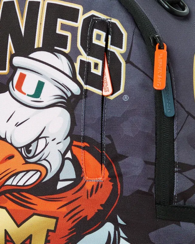 BACKPACKS>SPRAYGROUND CANES MUSCLE UNIVERSITY OF MIAMI BACKPACK (WITH WARREN SAPP)