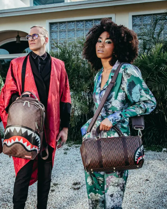 DUFFLES>SPRAYGROUND CASHIN CHECKS MINI DUFFLE