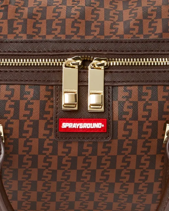 DUFFLES>SPRAYGROUND CASHIN CHECKS MINI DUFFLE