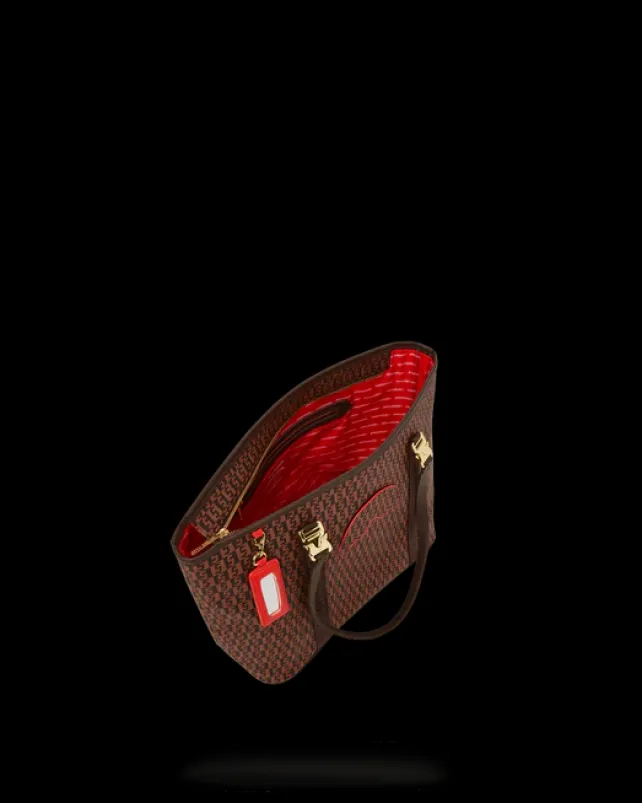 TOTES>SPRAYGROUND CASHIN CHECKS TOTE
