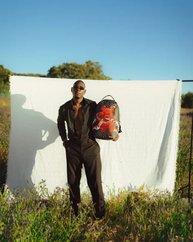 BACKPACKS>SPRAYGROUND CHASE BANK: DIABLO BACK AT IT (GREY) (DLXV)