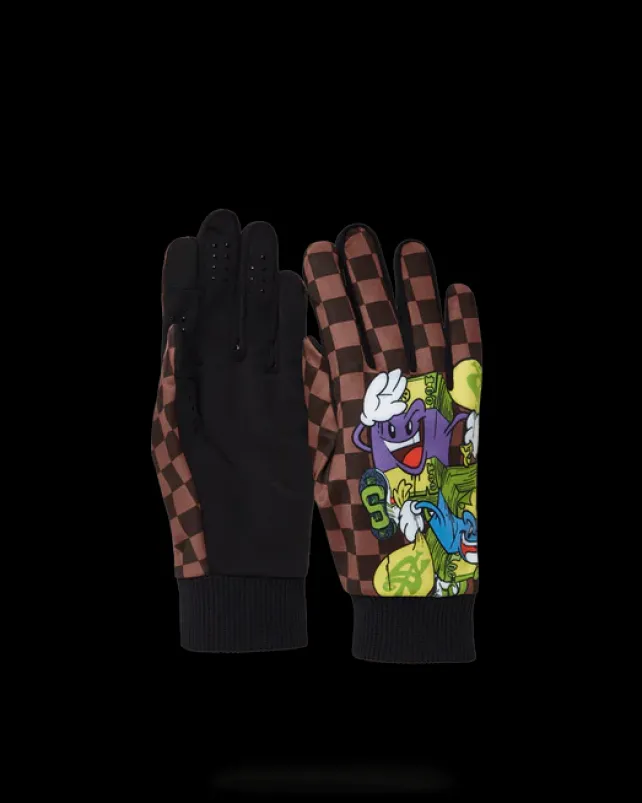 GLOVES|COLD WEATHER GEAR>SPRAYGROUND CHASE BANK GLOVES