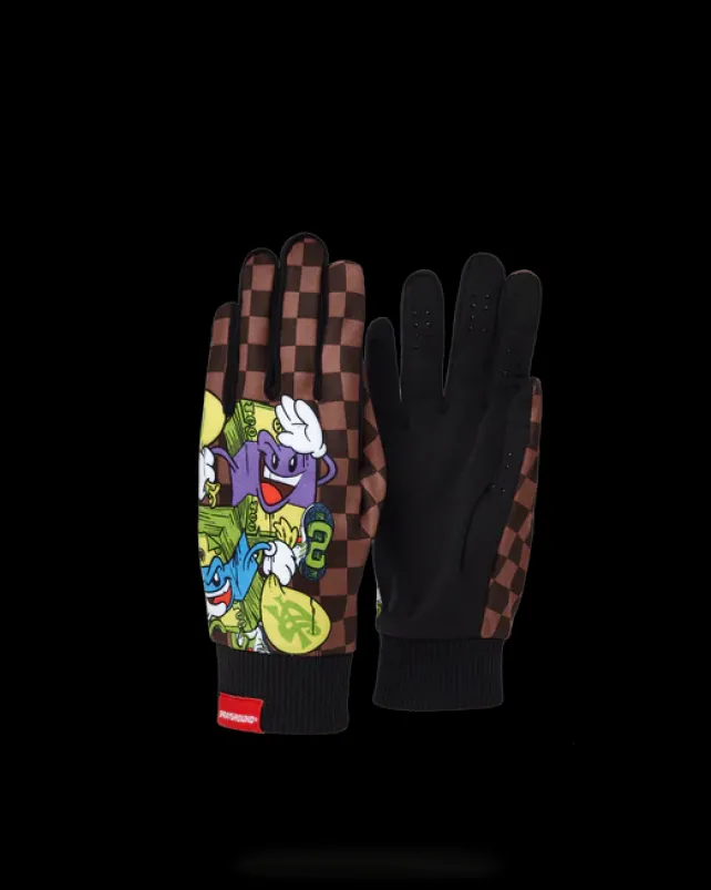 GLOVES|COLD WEATHER GEAR>SPRAYGROUND CHASE BANK GLOVES