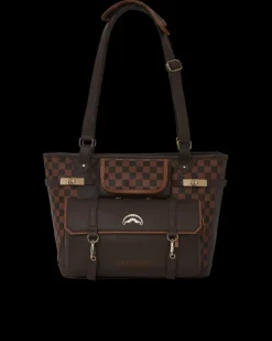 TOTES|HANDBAGS>SPRAYGROUND CHECKMATE ROYALE TOTE