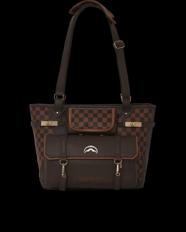 TOTES|HANDBAGS>SPRAYGROUND CHECKMATE ROYALE TOTE