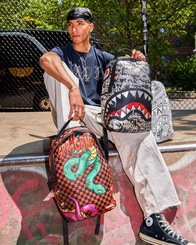 BACKPACKS>SPRAYGROUND CHROME CRUSHER BACKPACK (DLXV)