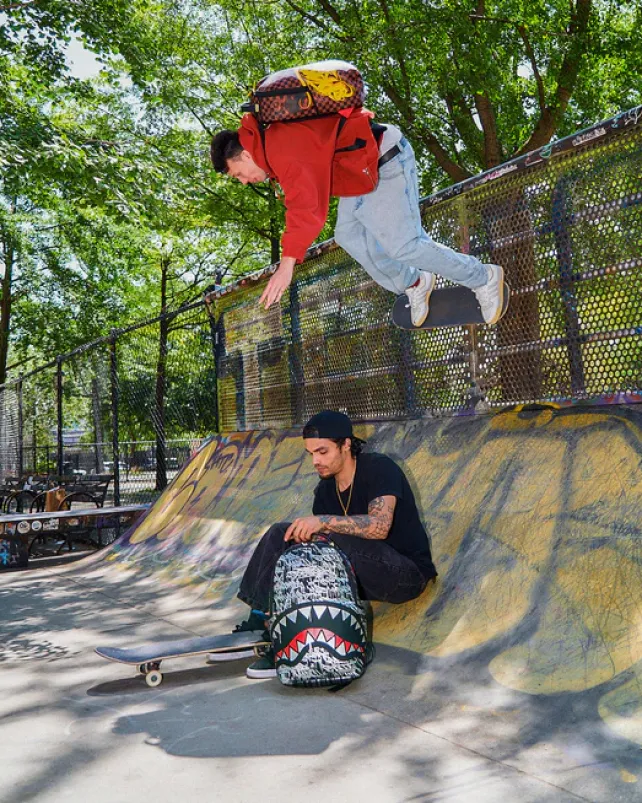 BACKPACKS>SPRAYGROUND CHROME CRUSHER BACKPACK (DLXV)