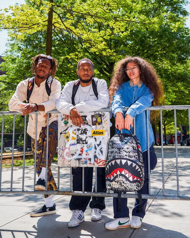BACKPACKS>SPRAYGROUND CHROME CRUSHER BACKPACK (DLXV)