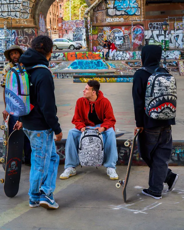 BACKPACKS>SPRAYGROUND CHROME CRUSHER BACKPACK (DLXV)
