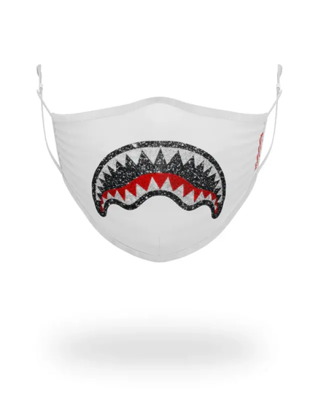 FACE MASKS>SPRAYGROUND CLEARCUT FACE MASK (WHITE)